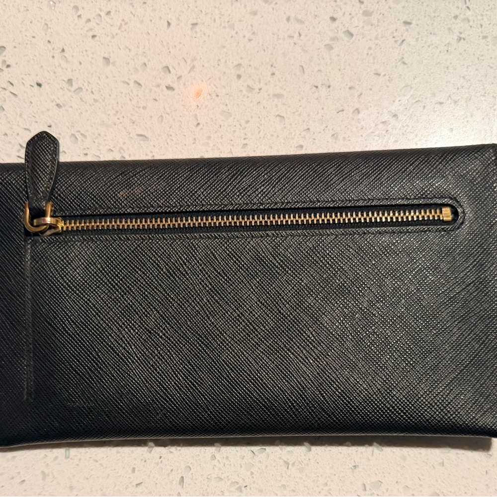 Prada Black Textured Envelope Clutch - Picture 2 of 7